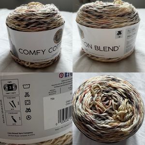 Lion Brand Comfy Cotton Blend Yarn: Chai Latte (1 skein)